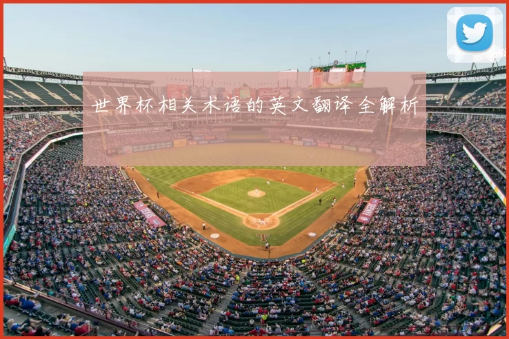 世界杯相关术语的英文翻译全解析